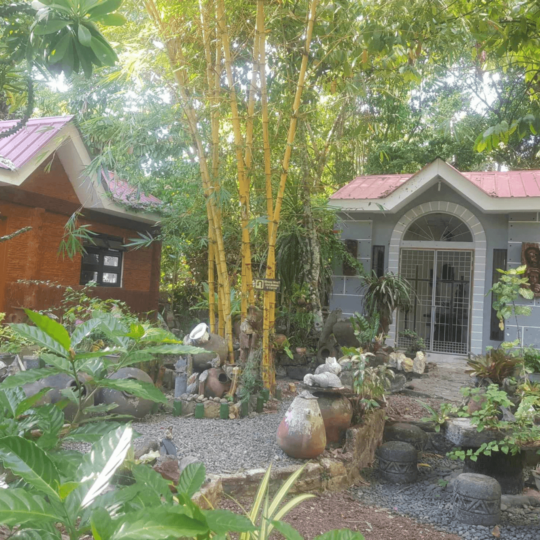 Lush tropical garden at Tiama Legacy Rest Stop